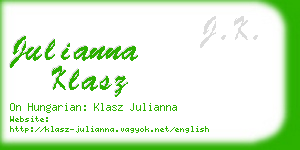 julianna klasz business card